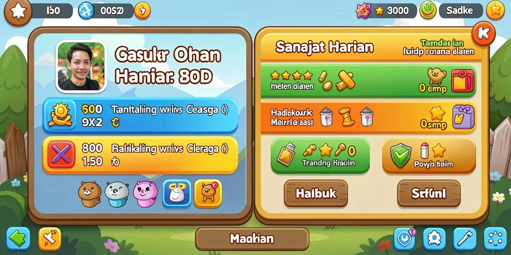 Tangkapan layar menunjukkan grafis luar angkasa yang memukau.