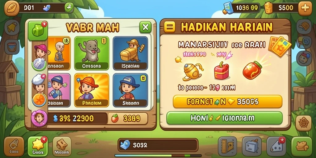 Tampilan menu utama yang menarik dan mudah dinavigasi.